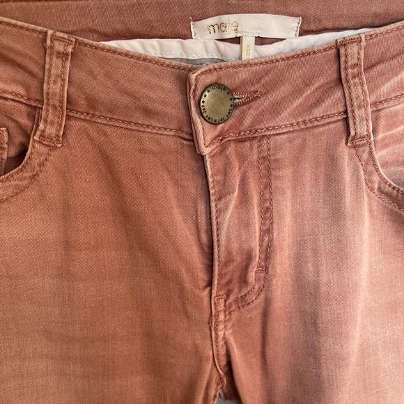 Maje Jaw Skinny Denim Jeans Dusty Rose - Picture 3 of 8